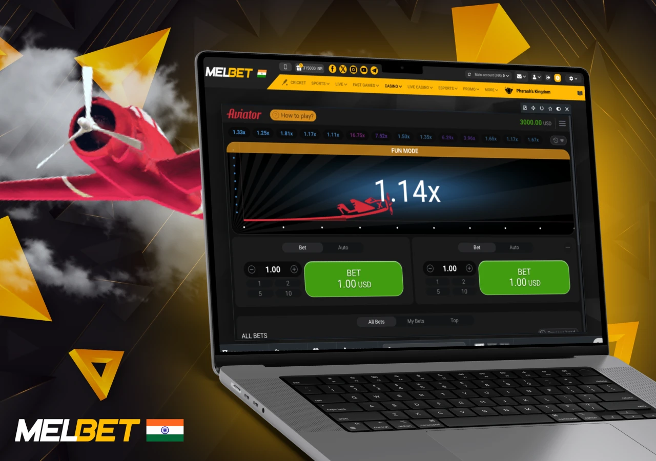 MelBet India Aviator game offers quick wins
