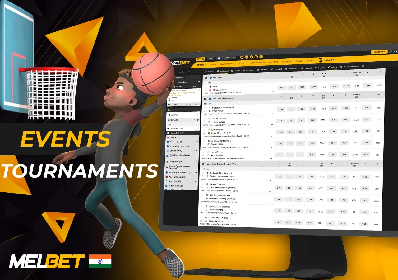 Major leagues and international competitions available for wagering